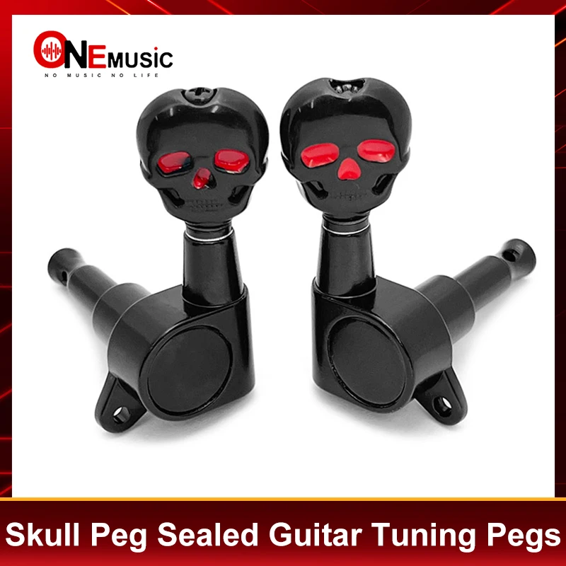 

Skull Peg Sealed Guitar Tuning Pegs Tuners Machine Heads Tuning keys for Guitar Black/Gold/Chrome