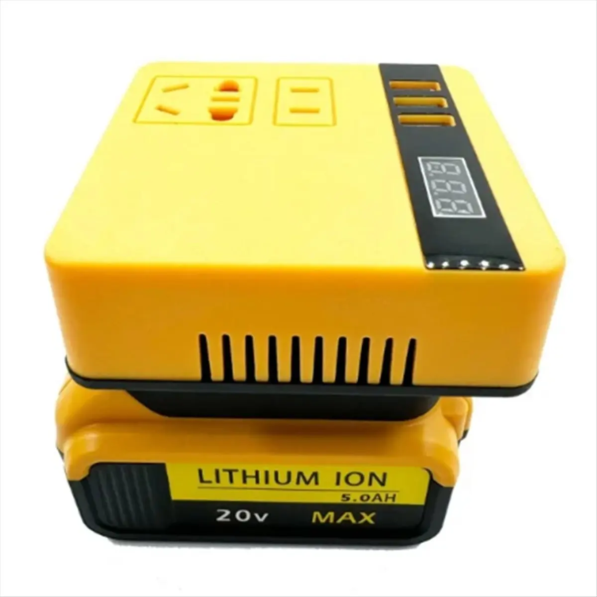 AT42 Multifunction Power Inverter DC 18V to 220V Inverter Adapter Power Supply Inverter for 18V 20V Battery