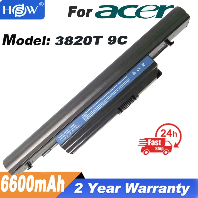 

6600mAh 9 Cells Laptop Battery For Acer Aspire 3820 TimelineX 3820T 3820TG 4820 4820T 4820TG 5820 5820T 5820TG AS3820T