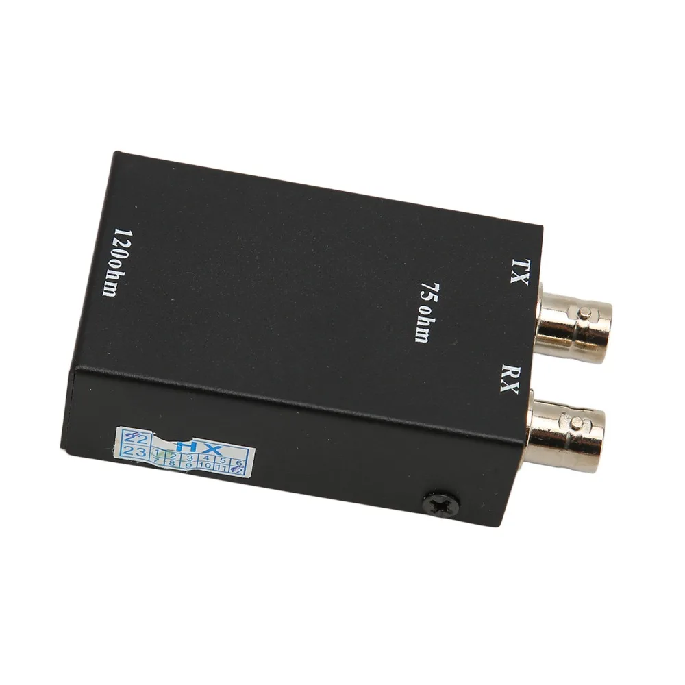 Dual Copper Shaft Connector 75ohm BNC to 12ohm RJ45 Ethernet Heat Dissipation Balanced To Unbalanced Converter G.703 Converter