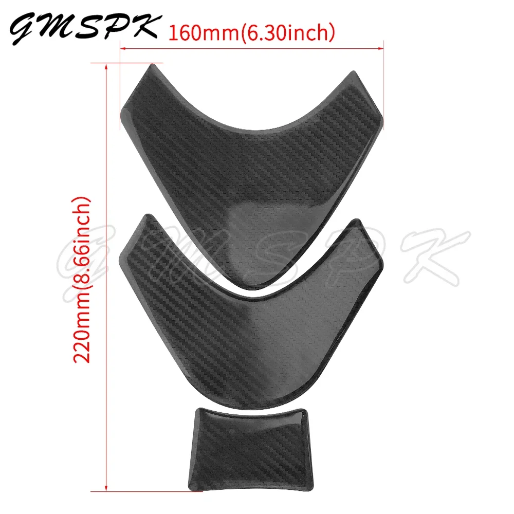 Motorcycle Tank Pad Protector Sticker Carbon-Look Decal Fit for Honda Suzuki Ducati Yamaha YZF Kawasaki NINJA400 Versys 650 Z900