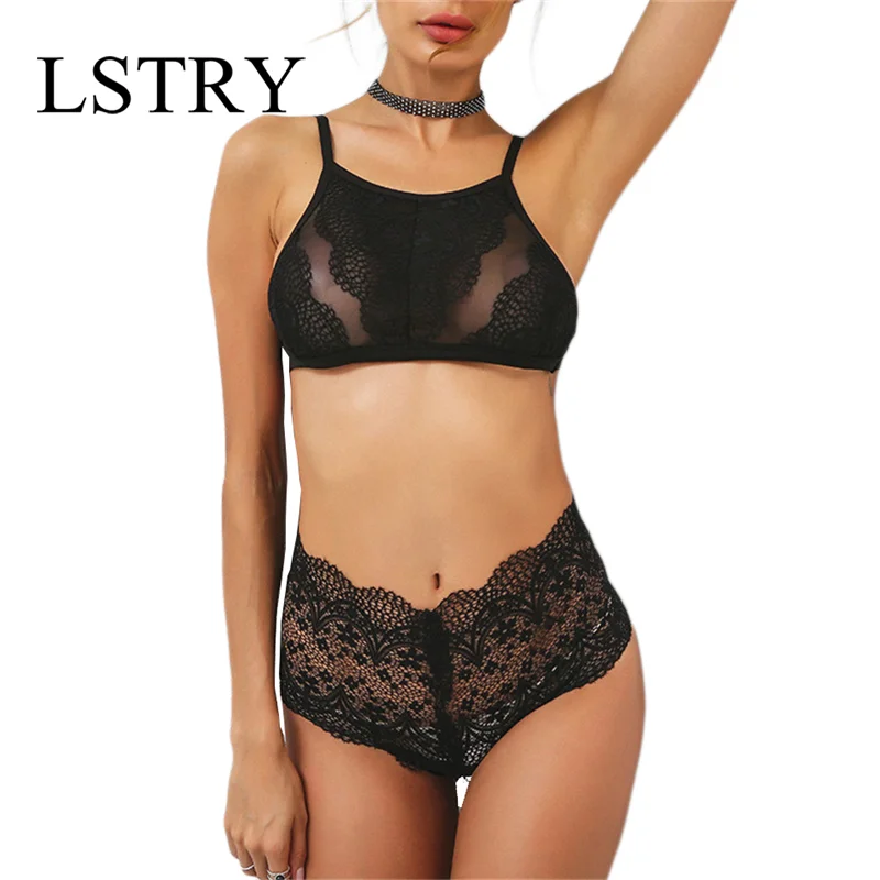 

Эротическое белье высокого качества 2025 года, женское сексуальное прозрачное кружевное нижнее белье большого размера, искушение, костюмы с тремя точками, сексуальное женское белье