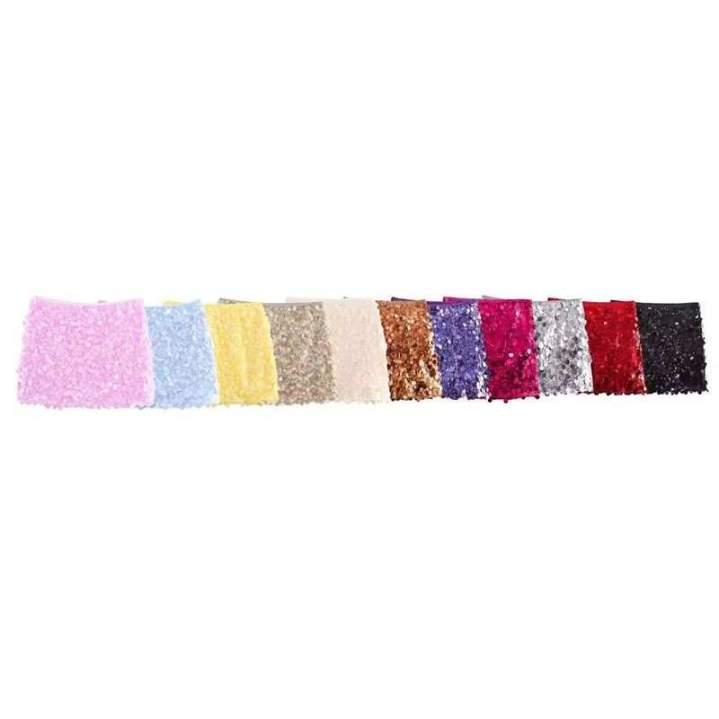 Women's Summer Fashion High Waist Sequin Decoration Mini Skirt Sexy Side Zipper Slim Party Skirt Women's Streetwear Y2k
