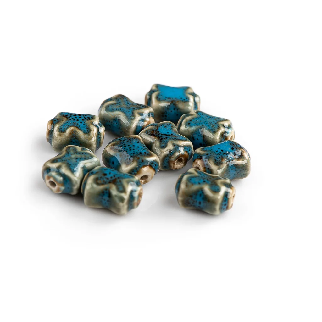 20#10pcs High-quality Special Shape X Ceramic Beads Pendant Porcelain Jewelry Making For Necklace Bracelet #XN173