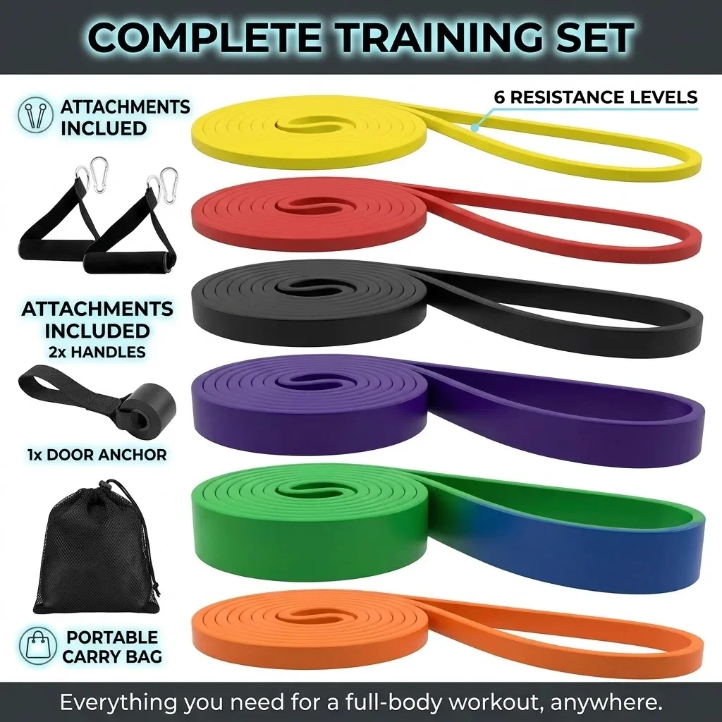 Heavy Duty Latex Pull Up Assist Band Elastic Resistance Bands Strength Training Pilates Home Gym Physical Therapy Workout Sports