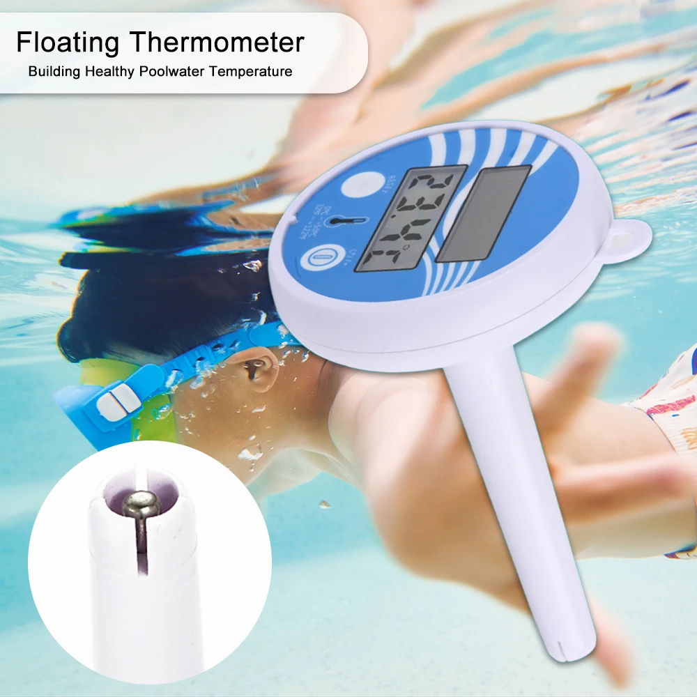 Imagem -03 - Termômetro de Piscina Digital Flutuante Piscina Solar Banheira Spa Lagoas de Hidromassagem Medidor de Temperatura