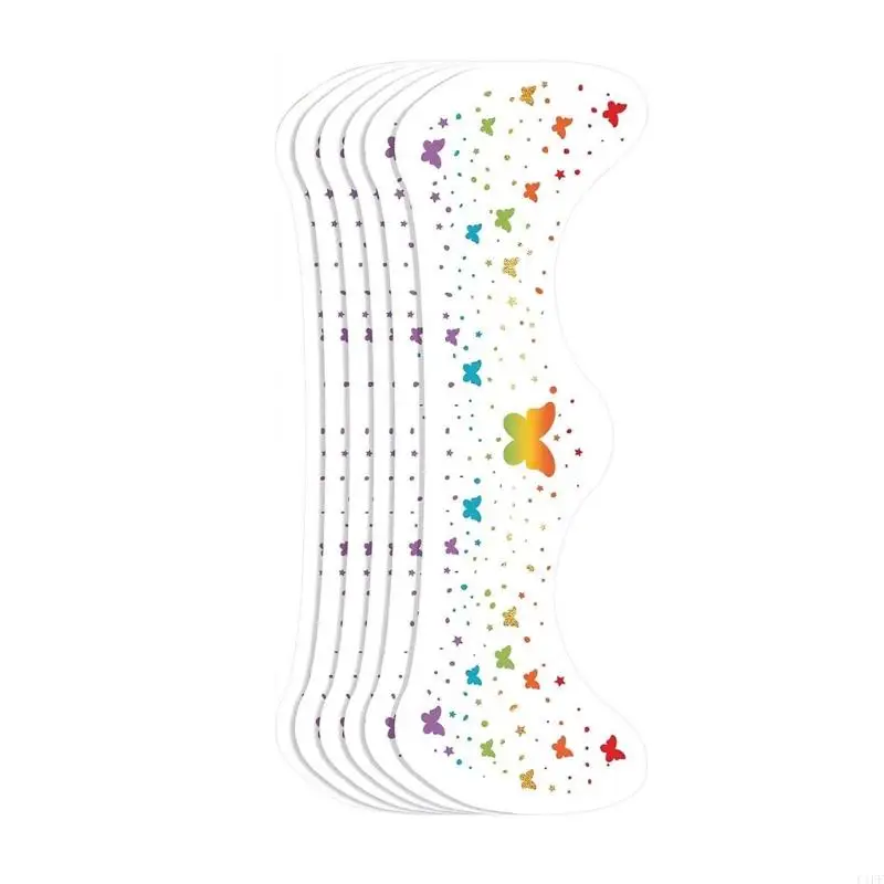 

C1FF 6 шт. красочные временные наклейки для лица, приятные для кожи, аксессуары для вечеринок