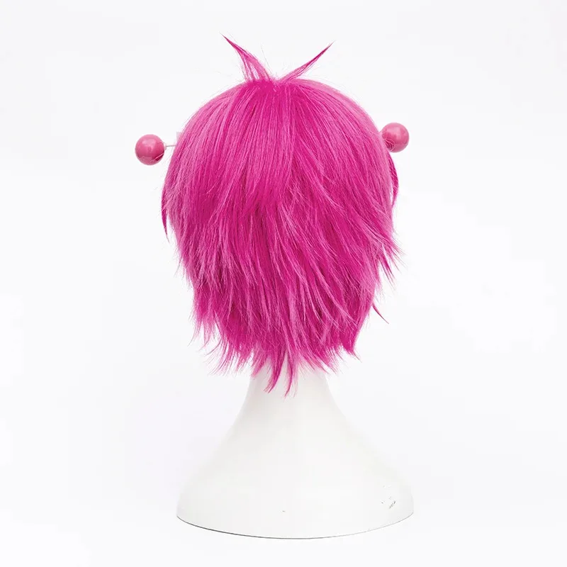 zz04zz12東京アニメ災難の人生 K. Saiki Kusuo コスプレショートピンク人工毛ヘアピン + ウィッグキャップ