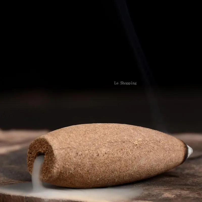 Reverse Flow Cone Incense Sandalwood/Agarwood/Cliff Cypress/Plant Indoor Air Purification Odor Removal Burn for About 30 Minutes