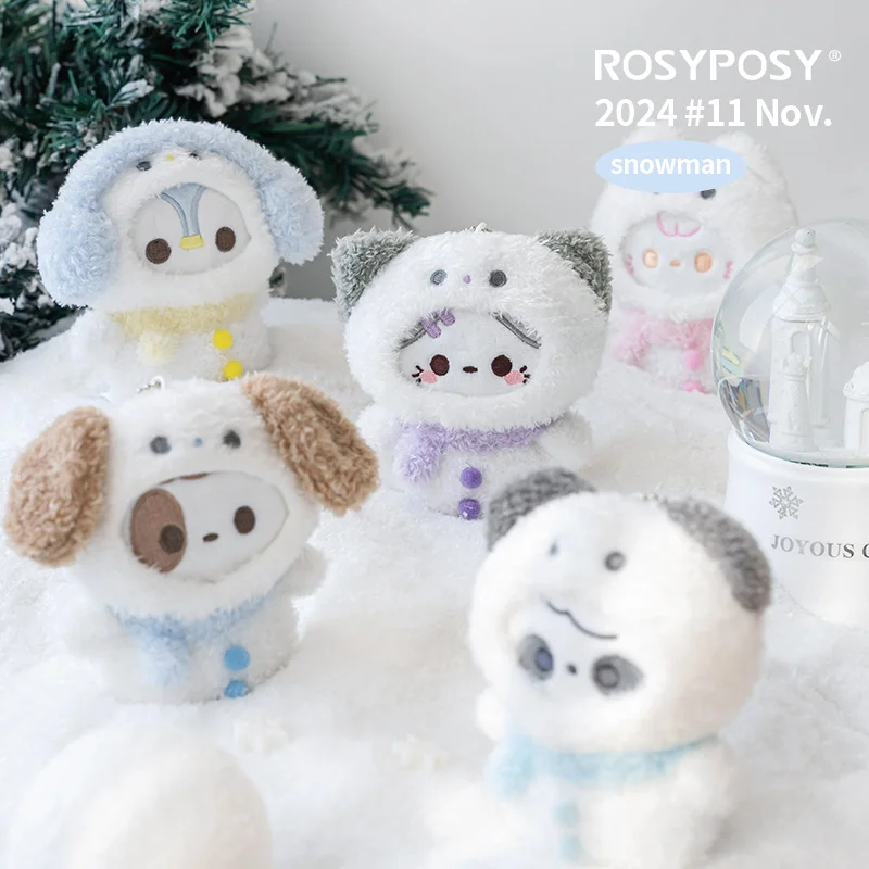 ¡Adoptar un bebé muñeco de nieve! Encanto de peluche de muñeco de nieve Rosyposy Tutubyebye. Linda muñeca ornamental colgante, llavero de peluche suave/¡accesorio de bolso!