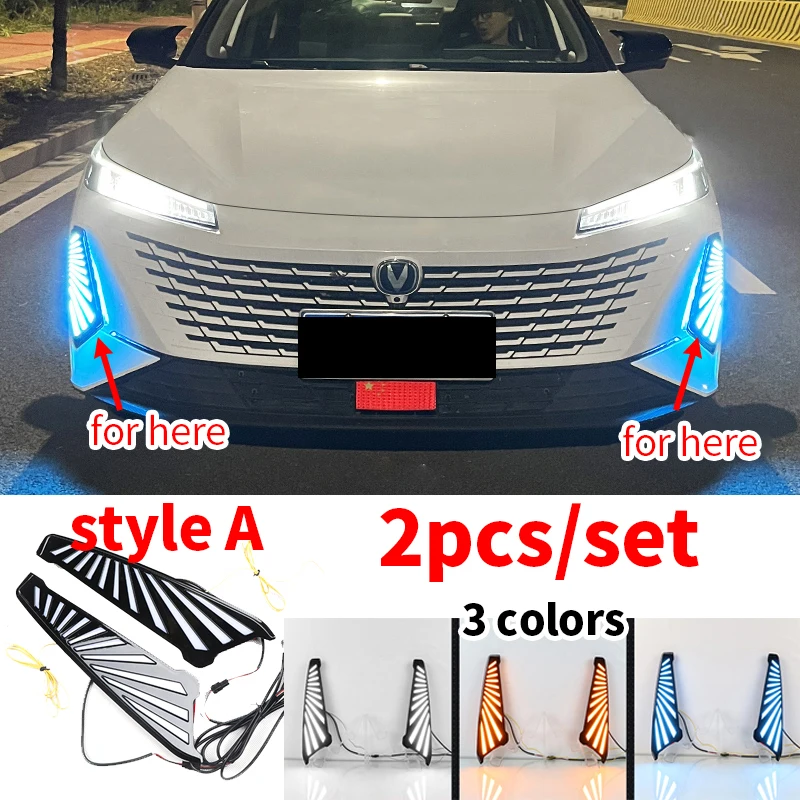 

For Changan Lamore 2023 2024 Eado Plus 2025 Daily Running Lights Hood LED Light Strip Dynamic Flow Steering YIDA