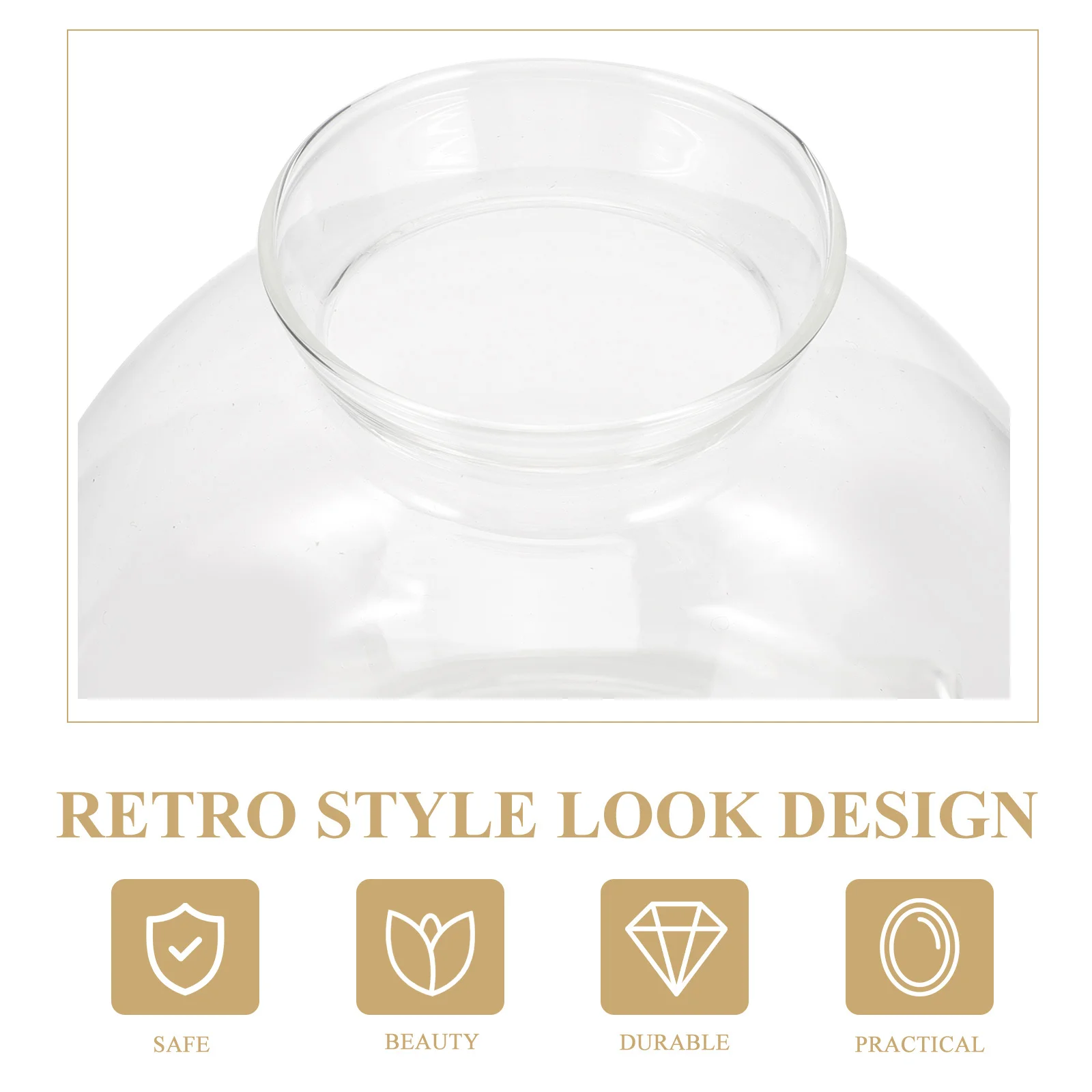 

Glass Oil Lamp Cover Retro Style Clear Lamp Shade Windproof Chimney Parts Retro Glass Lampshade Creative Light Cover