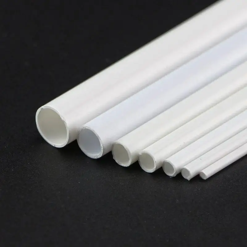 20pcs~5pcs ABS Round Tube Plastic Hollow Tube Diameter 3mm/4mm/5mm/6mm/8mm/10mmDIY Handmade Sand Table Material Model Building