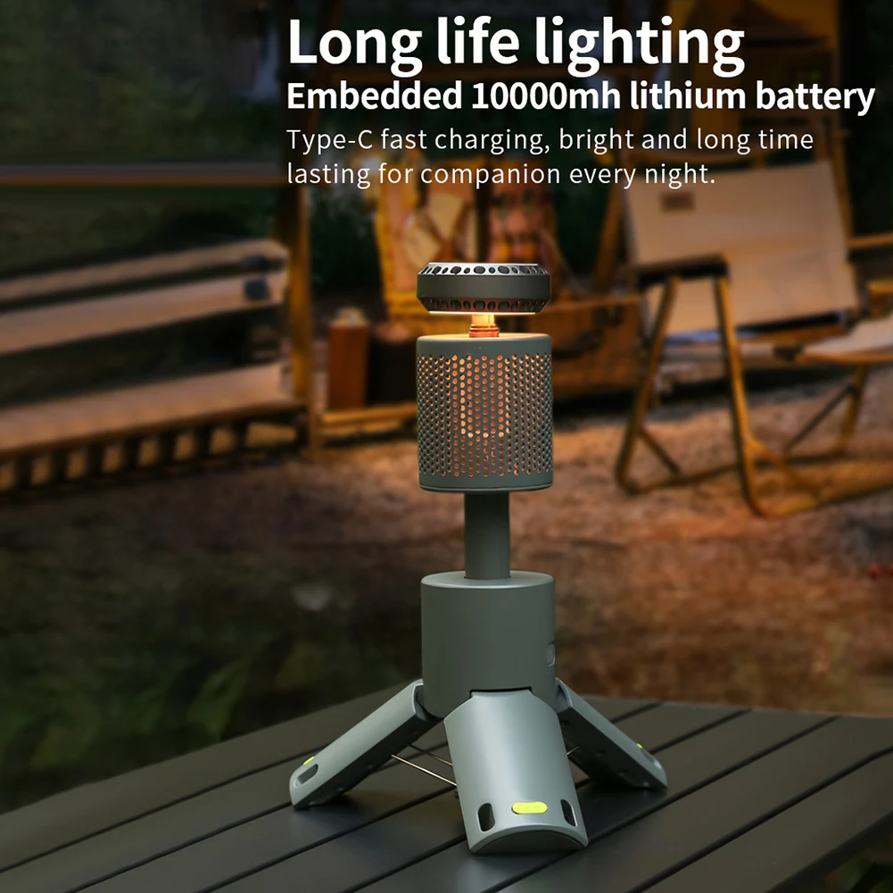 磁気ベースの折りたたみ式キャンプライト、バックパッキング旅行用の緊急充電式ナイトライト