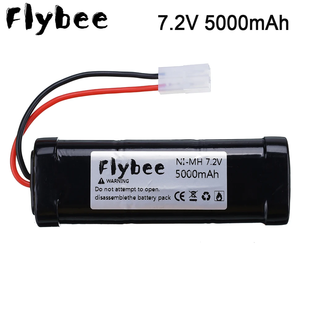 

7.2V 5000mAh Ni-MH Rechargeable Batteries with Tamiya Discharge Connector Kep-2p Plug for RC Racing Cars Boats Off-road vehicle