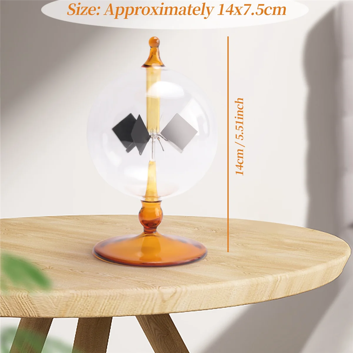 A64E Solar Power Radiometer Crookes Solar Energy Spinning Vanes Windmill Gift Home Desk Decoration