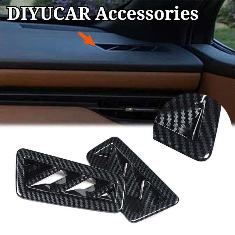 For Subaru Outback 2026 ABS Carbon Fiber Car Dashboard Air Outlet Vent Frame Cover Trims Interior Car Accessories