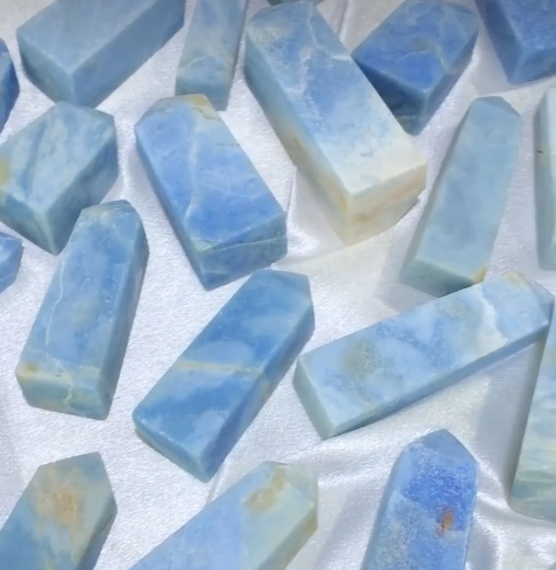 100% Natural Brazilian Dumortierite Tower Crystal Energy Column  Healing Points Home Decoration