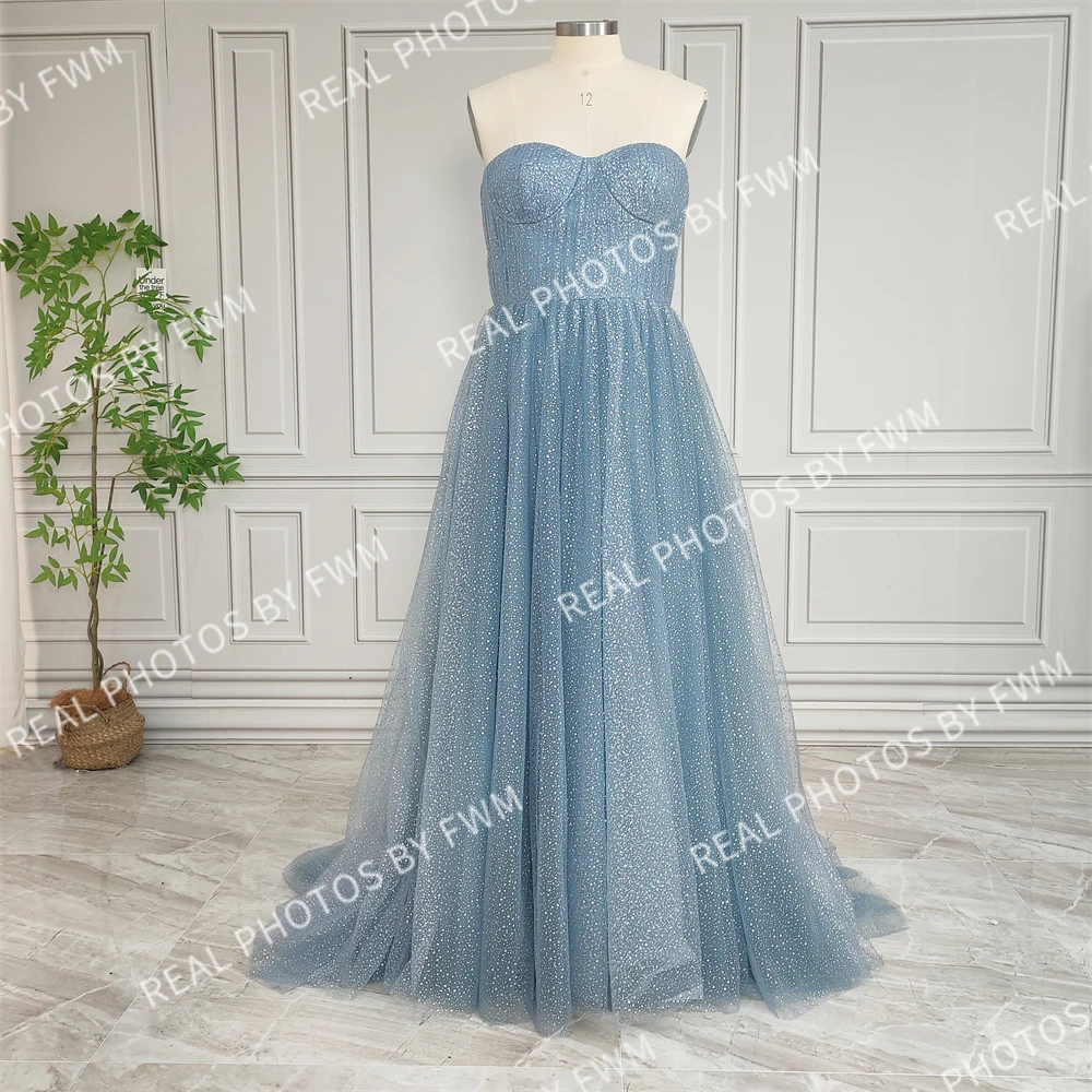 15165 #   100% รูปภาพจริง Strapless เงา Tulle A-Line ชุดราตรีผู้หญิง 2024 ลูกไม้ PARTY ชุดราตรี Cape ที่กําหนดเอง