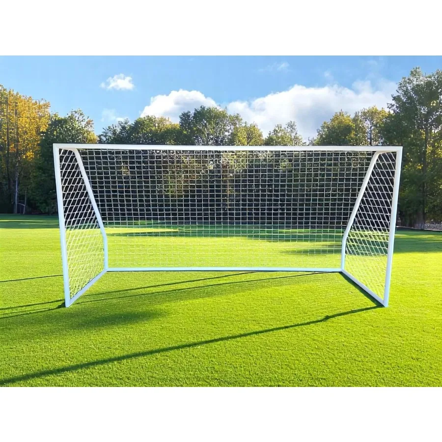 Premier 12 x 6 pies. Portería de fútbol de acero de tamaño juvenil para entrenamiento y práctica: características 2 de diámetro, marco de acero más fuerte, duradero, 4 m