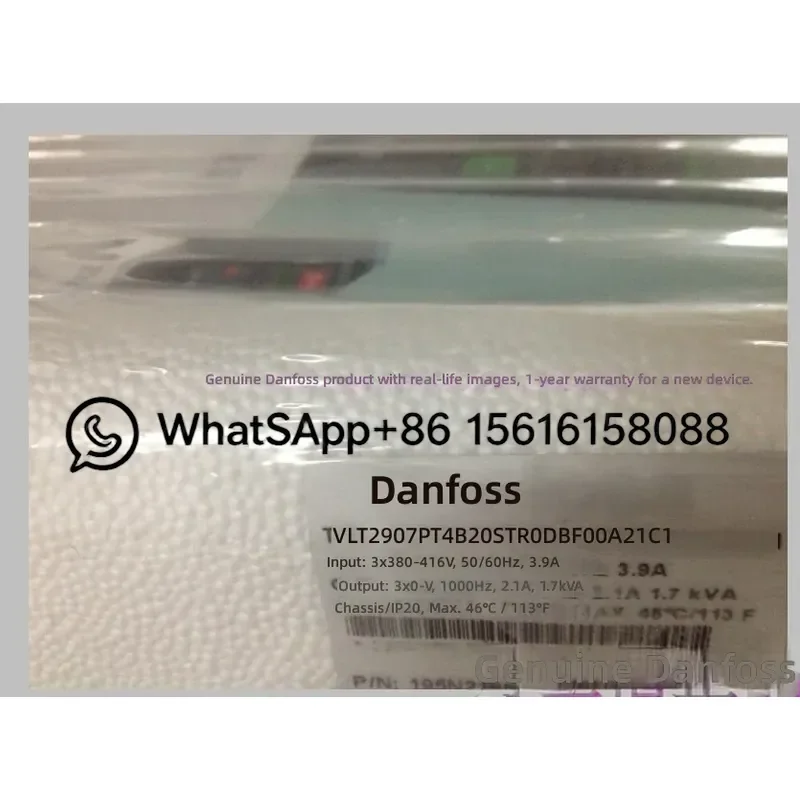 Danfoss VLT 2907 Inverter Drive 0.75KW 195N2188 PT4B20STR0DBF00A21C1 AC Variable Frequency Speed Controller Motor Control
