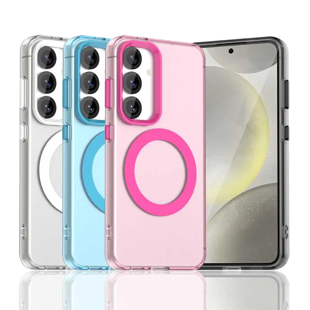 

For Samsung Galaxy S25 Case Magnetic Wireless Charge Fundas For Samsung Galaxy S25 Plus Coque Matte Translucent PC Back Cover