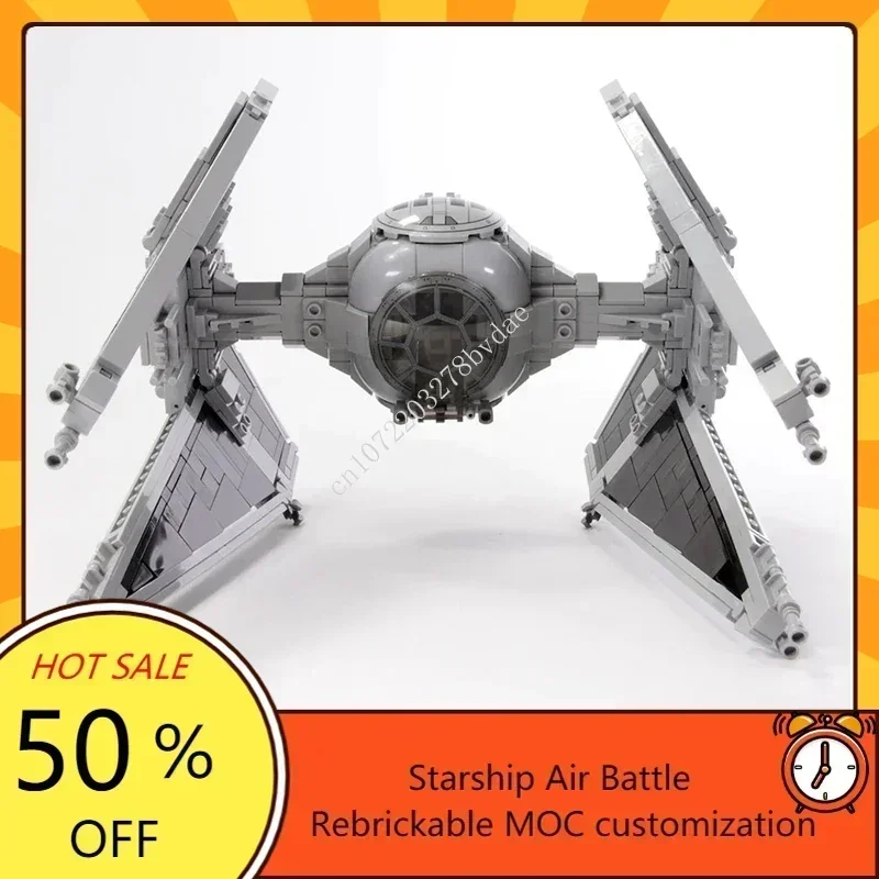 ชุดประกอบโมเดลยานรบอวกาศ TIE Interceptor 741 ชิ้น MOC ชุดตัวต่อ DIY แบบประกอบเอง ของเล่นเสริมพัฒนาการสำหรับเด็ก เป็นของขวัญสุดพิเศษ