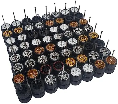 

Mixed Real Riders Wheels & Tires Set for 10 Cars – 1/64 Scale
