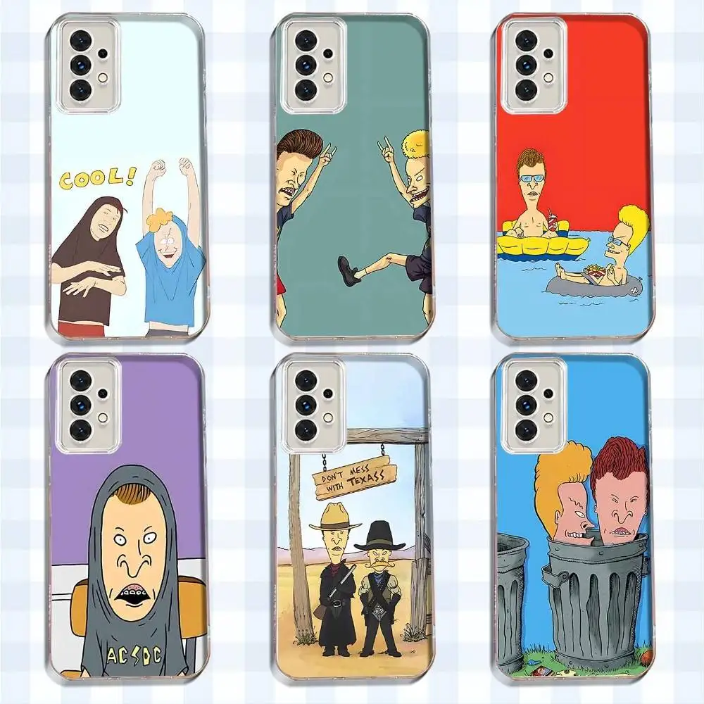 

B-Beavis and B-Butthead Phone Case For Samsung S30,S25,S24,S23,S21,S22,S20,S10,5G,FE,lite,PIus,Ultra Transparent Cover