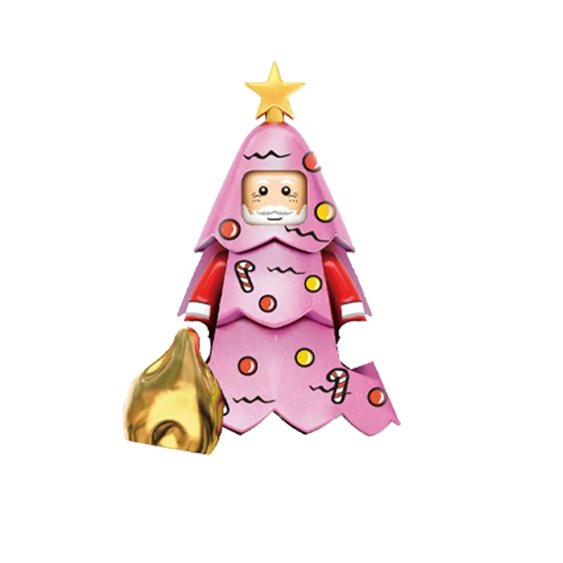 New Christmas Minifigure Santa Claus Snowman Elk Christmas Tree Diy Models Kids Toys Building Blocks Gift Boys Girls Juguetes