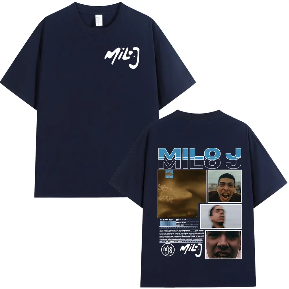 Rapper Milo J La Vida Era Mas Corta Album Graphic T Shirts Men's Women Hip Hop T-shirt Cotton Short Slevee T-shirts Streetwear