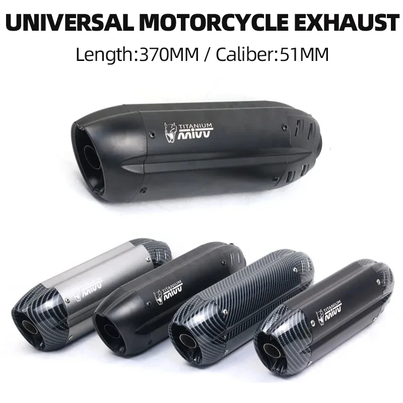 51MM Universal Motorcycle mivv Exhaust Muffler Pipe Escape for Kawasaki Yamaha Honda Suzuki ETC Exhaust Moto Modified Accessorie