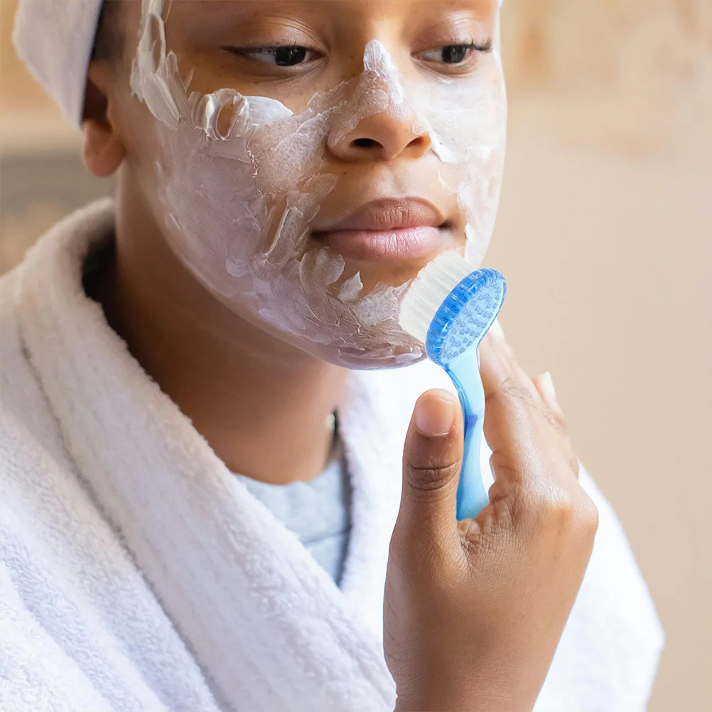 3 uds cepillo Facial Manual cuerno de cabra cerdas suaves limpieza profunda depurador Facial exfoliante herramienta de cuidado Facial para mujeres