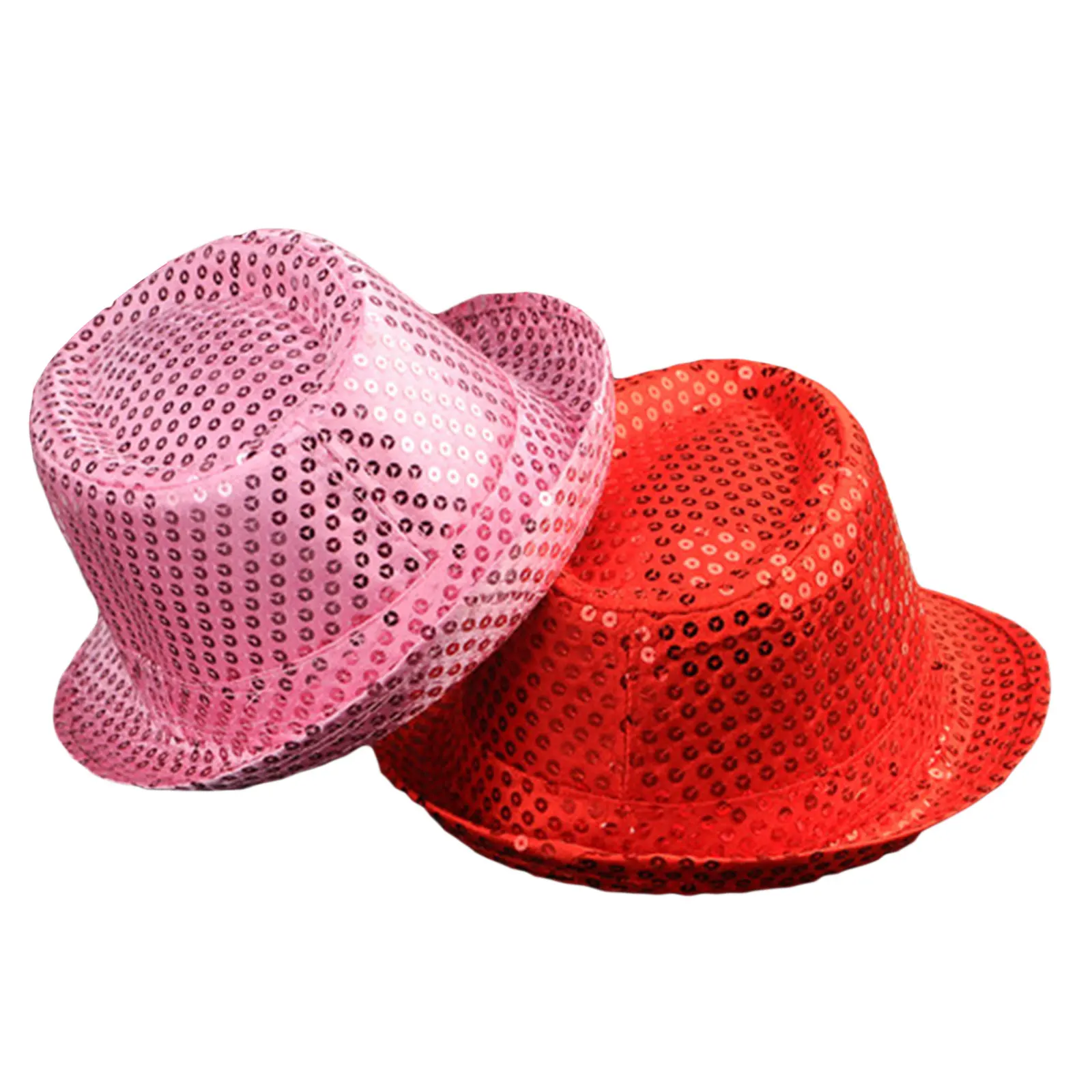 Sombrero de Jazz decorado con lentejuelas para hombre y mujer, gorro de escenario, baile, actuación, fiesta, vacaciones, 12 colores