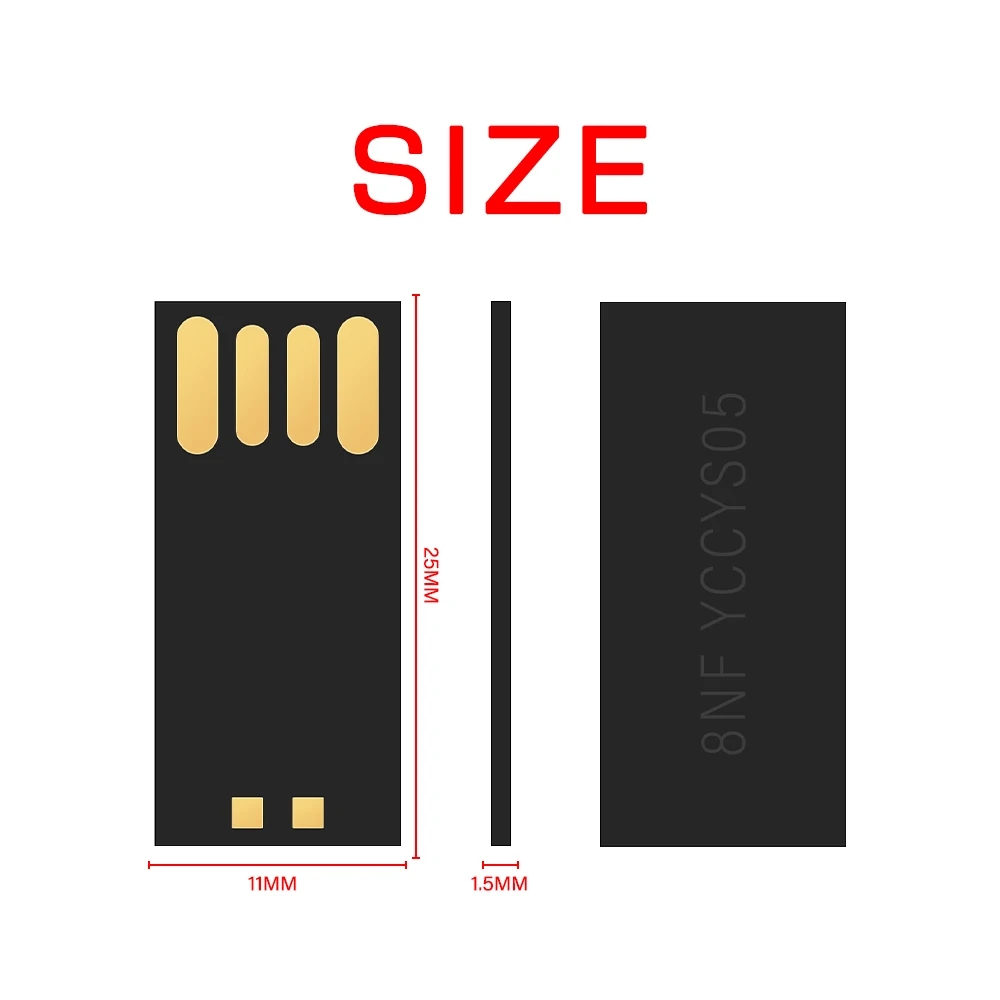 USB 2.0 Short UDP U Disk Chip Flash 4GB 8GB 16GB 32GB 64GB 15X11X1.4mm Semi-Finito Chip Pen Drive Corto Lungo Bordo U Disk