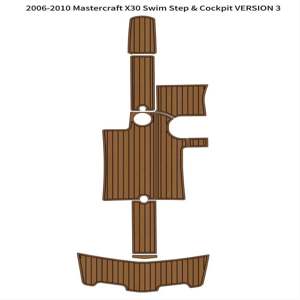 Boat 2006-2010 Master-craft X30 Swim Step Cockpit VERSION 3 Pad Boat EVA Teak Floor 12 Colors