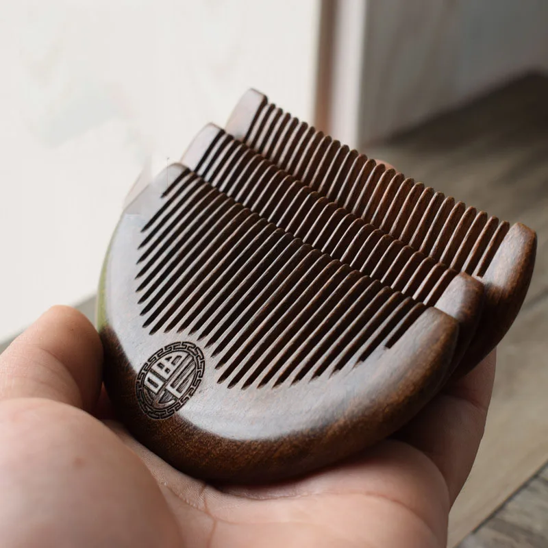 AD-Hair Care Comb Anti-Static Handmade Natural Wood Wooden Carved Sandalwood Combs Pocket Comb Massage Comb Hair Comb