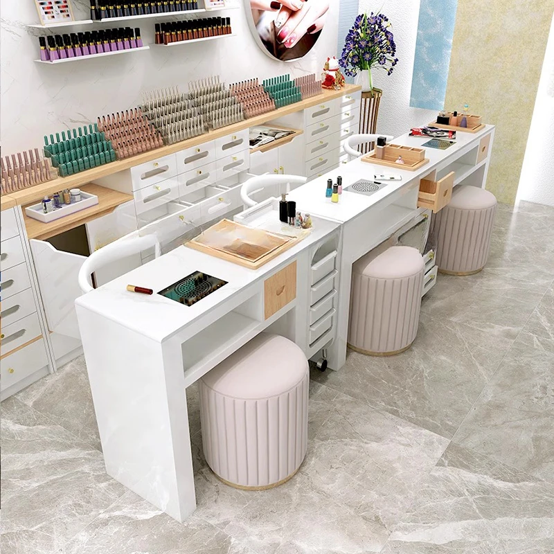 Makeup White Nail Table Luxury Modern Dressing Professional Manicure Table Headboards Mesa Manicura Beauty Furniture