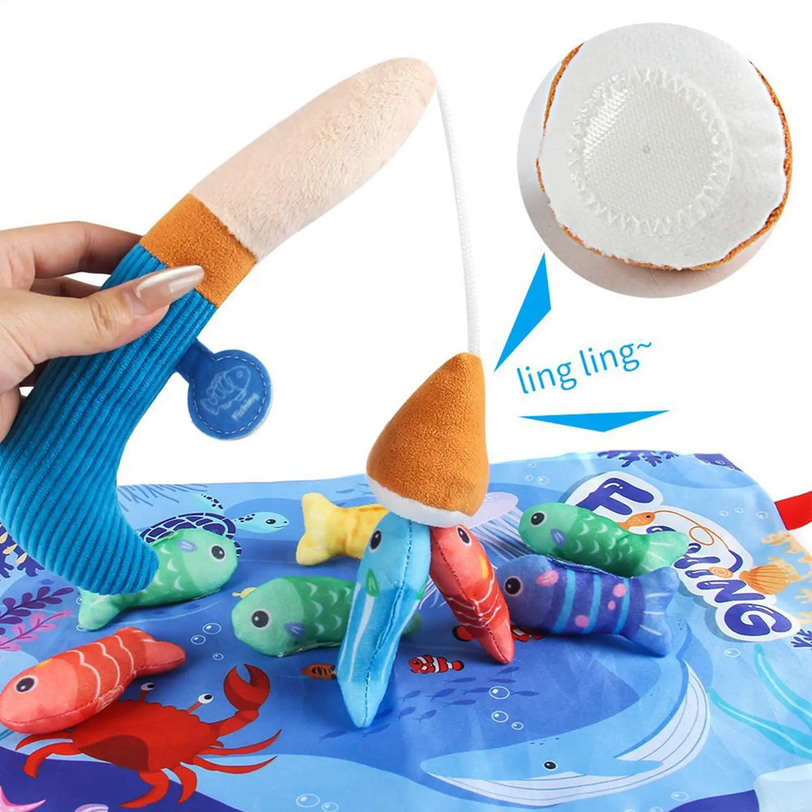 Educational Fishing Game Toy with Stacking Cups - Interactive Sensory Learning for Kids Toddler Fine Motor Skills Development