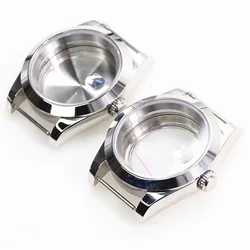 36mm Perpetual sapphire glass with magnifying glass stainless steel watch case For NH35 NH36 nh34 movement case accessories
