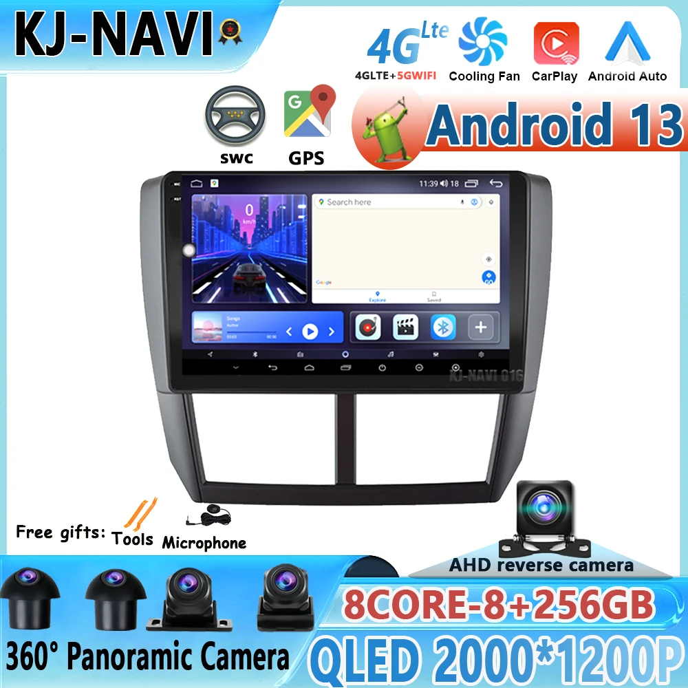 

Автомобильная Мультимедийная система на Android 13, 9 дюймов, 4G, для Subaru Forester 3 2007-2013