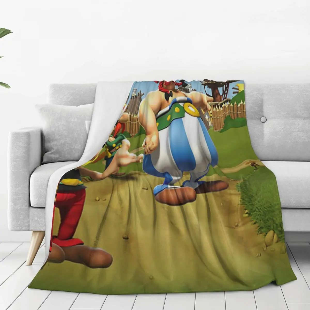 Asterix And Obelix Dogmatix Blanket Fleece Breathable Sofa Throw Blankets For Home Bedroom Travel Throws Bedspread Quilt