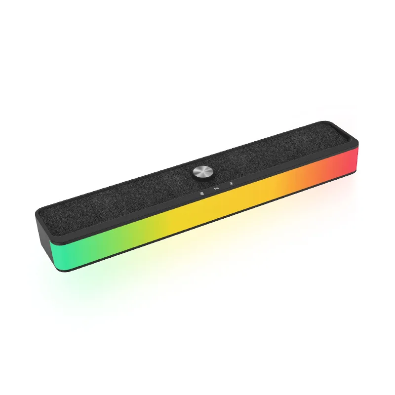 Long Soundbar Bluetooth Speaker, Wireless Desktop Bass Speaker for Laptop PC Home Audio Playback
