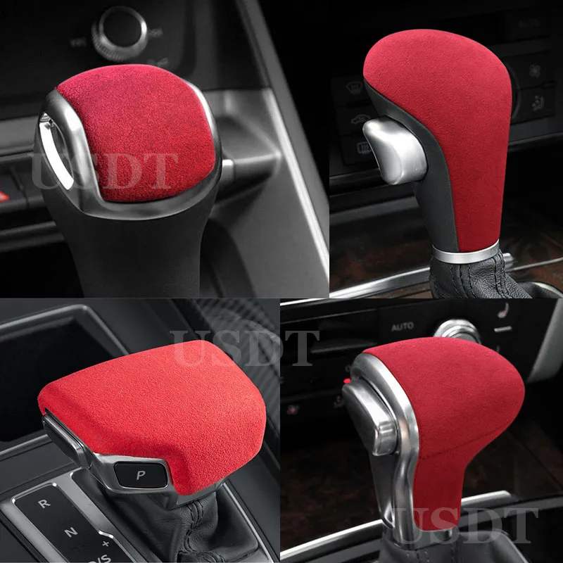 

Fit for Audi A4 S4 A5 S5 Q5 Q7 A6 A7 RS4 RS5 RS6 RS7 Luxurious Suede Overlay Cover Gear Shift Knob Cover