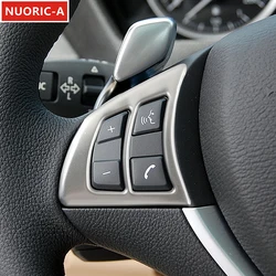 Car Styling Steering Wheel Frame Decoration Cover Trim For BMW X5 X6 E70 E71 Stainless Steel Automotive Interior Accessories