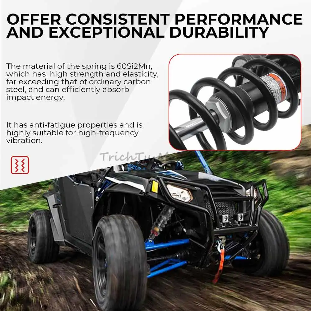 Amortiguadores de aire ajustables de 505mm, sistema de suspensión delantera izquierda y derecha para Polaris RZR S 800 EFI LE 2009-2014, accesorios UTV