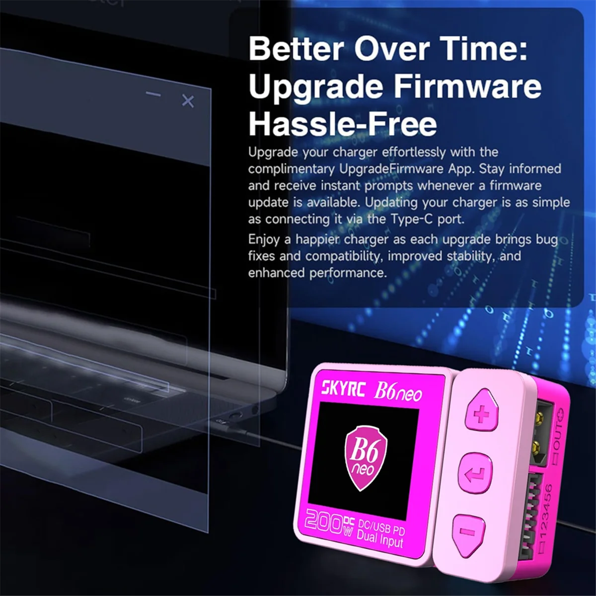 

Новое интеллектуальное зарядное устройство 3C-B6 Neo DC 200 Вт PD 80 Вт LiPo Балансное зарядное устройство для RC FPV Drone Car Boat Model