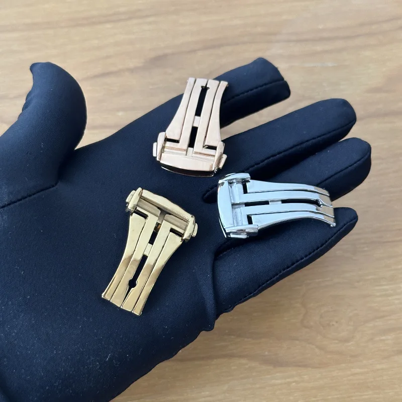 عالية الجودة للطي مشبك ل أوميغا الجلود/ساعة مطاطية الفرقة مشبك الفولاذ المقاوم للصدأ مشبك معدني اكسسوارات 16 مللي متر 18 مللي متر 20 مللي متر