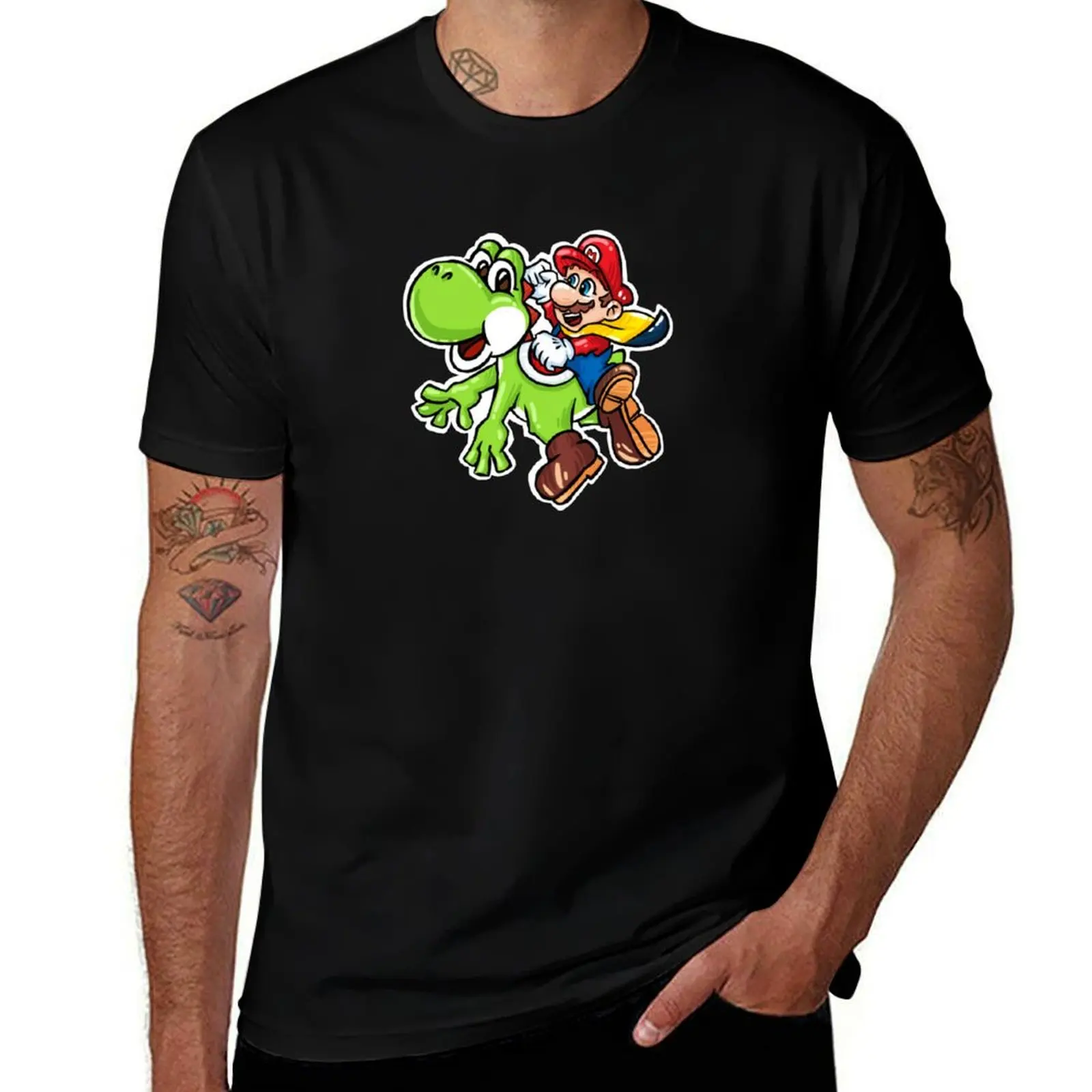 

Onwards to Donut Plains T-Shirt anime stuff Man t-shirt mens white t shirts