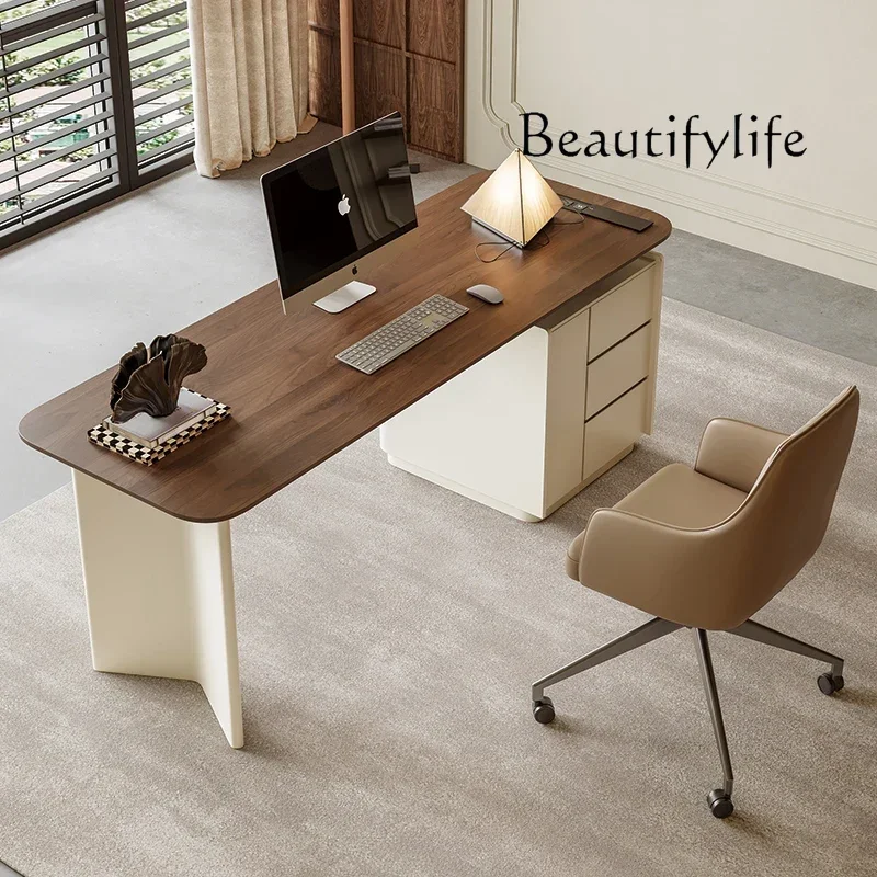 

X Aesthetic Modern Wood Office Desks Storage Drawers Designer Writing Home Computer Desks Korean Tavolino Postmodern Furniture